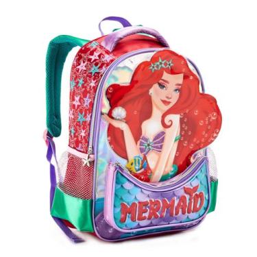 Imagem de Mochila Infantil Menina Princesa Sereia Escolar Paseio Super Linda - D
