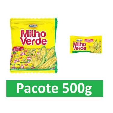 Imagem de Pacote De Bala De Milho Verde Mais Cremosa Pocket 500G - Riclan