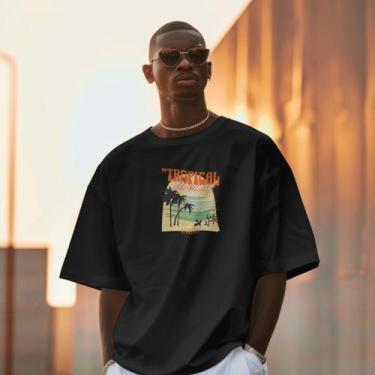 Imagem de Camiseta Masculina Casual Polo Blu Tropical em Algodão do P ao EXG, Pr