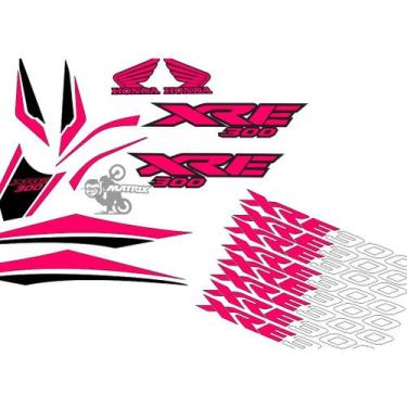 Imagem de Kit Completo Adesivo XRE 300 - Adesivos Matrix, Rosa