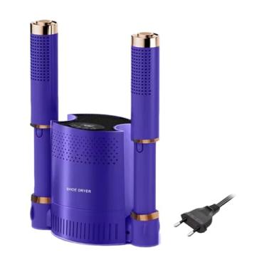 Imagem de Colaxi Secador de sapatos elétrico Máquina de secar sapatos Compacto Rack ajustável Soprador de calor Máquina de aquecimento de botas Máquina de secagem de, Azul com Ozônio