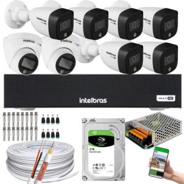 Imagem de Kit Intelbras 8 Cameras Vhd 1220 Full Color Dvr Mhdx 3008-C c/ hd 2tb