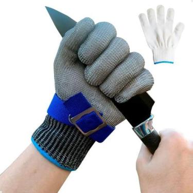 Imagem de Luva De Aço Para Açougueiro Lorben Proteção Anticorte Tam M