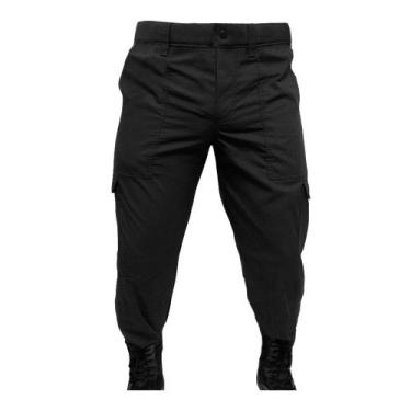 Imagem de Calça Tática Militar Masculina Preta Vigilante Segurança RipStop 6 Bol