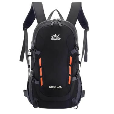 Imagem de Mochila Viagem Caminhada Trekking Acampamento Resistente Masculina Feminina 40L (Preto)