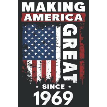 Imagem de Making America Great Since 1969 Meme: DOG JOURNAL - 6" x 9", 100 Pages: Wide Ruled Paper Notebook Journal | Pretty Wide Blank Lined Workbook ... for Home School College for Writing Notes.