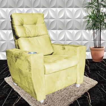 Imagem de Poltrona Para Idoso Reclinável 3 Posições Magazine Amarelo