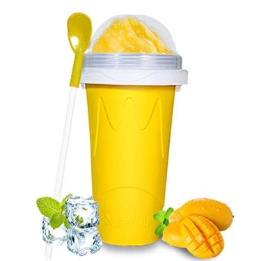 Imagem de Color Land Copo de Raspadinha, Tik Tok Slushie Maker Cup Copo de Espremer Mágico Congelado, Copo de Sorvete, Coisas Legais Itens Populares Do Tiktok Gadgets Legais Caseiros Diy com (350Ml, Amarelo)