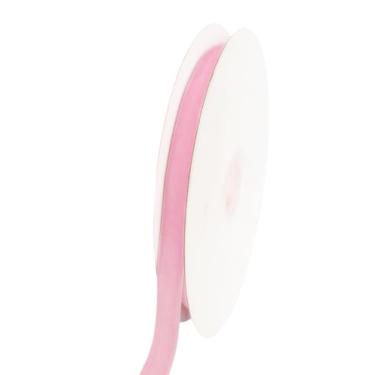 Imagem de Abbaoww Fita de veludo rosa de 10 metros, fita de veludo de face única de 9,5 cm para decoração de guirlanda de Natal, embrulho de presente, projeto faça você mesmo (rosa, 10 cm)