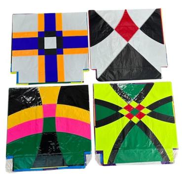 Imagem de Folhas de Seda Corte e Recorte Cores Mistas Para Pipas 60x60cm 100 Unidades