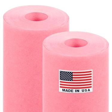 Imagem de Paclord Rolo de papel kraft rosa de 45,7 cm x 3048 cm (pacote econômico com 2), espessura de 20,4 kg, feito nos EUA, papel kraft colorido para escola, papel kraft de boletim - inodoro, não tóxico,