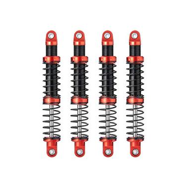 Imagem de Que-T Amortecedor de metal com 4 peças para carro de rastreador RC 1/10 SCX10 D90 TRX4 TRX6 (95 mm)