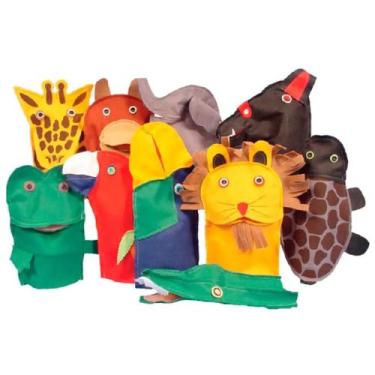 Imagem de Kit de fantoches animais selvagens com 10 peças - simque - 253, U