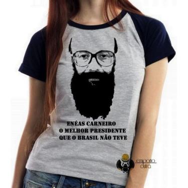 Imagem de Baby look blusa feminina ou Camiseta unissex Enéas Carneiro melhor pre