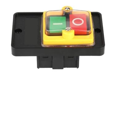 Imagem de Interruptor de Botão de Controle de Energia de 2 Posições, Preto, 380V 10A Com Botões Momentâneos e de Travamento, para Ferramentas Elétricas