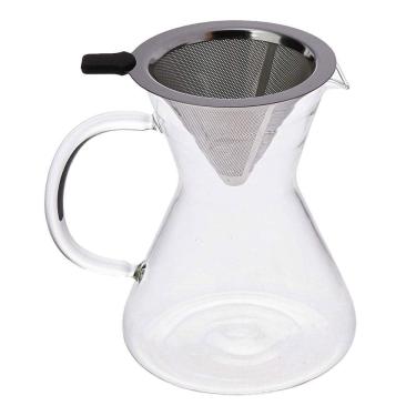 Imagem de Conjunto Café Jarra De Vidro E Filtro Em Inox 600Ml