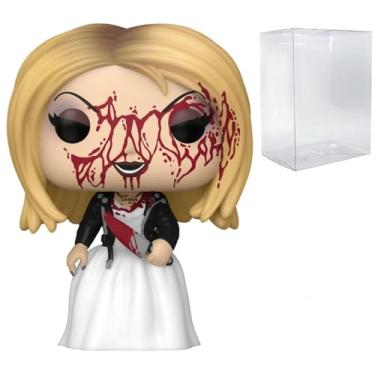 Imagem de POP Bride of Chucky – Boneco de vinil exclusivo da Bloody Tiffany (incluído com caixa protetora compatível), multicolorido, 9,5 cm
