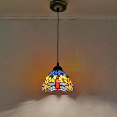 Imagem de Restaurante Contemporâneo Lustre Campo Americano Sala Quarto Hotel Corredor Vidro Colorido Lâmpada Pingente (Um D20CM)