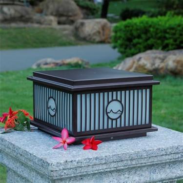 Imagem de Lâmpada de poste solar ao ar livre à prova d 'água para moderno para casa Villa Jardim Pátio Alpendre Encerrando Parede LED Post Lights (D Café D40CM 1PCS)