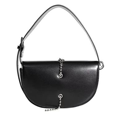Imagem de Bolsa tiracolo feminina pequena bolsa da moda para mulher bolsa de ombro de couro para mulher bolsa preta