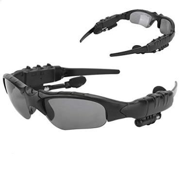 Imagem de 5.0 Óculos de Sol Bluetooth Óculos Esportivos Estéreo Com Lentes Polarizadas (Black+lente amarela+faca de gongos)