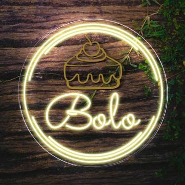 Imagem de Painel Neon Led Bolo Aplique Decoração Luminosa Confeitaria - Bloom, D