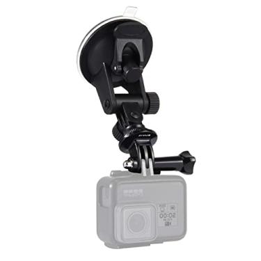 Imagem de PULUZ Suporte com ventosa para Gopro Car Mount, suporte ajustável para janela de veículo e para-brisa, compatível com GoPro Hero 11 10 9 8 7 6/Insta360 X3 x2/DJI OSMO Action Camera Mount