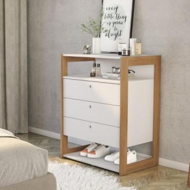 Imagem de Comoda para Quarto Cali 3 Gavetas 90x46,5x70,5 Cm - Miroo Móveis