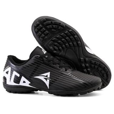 Imagem de Chuteira Society Costurada Grama Sintética Arcomis, Preto, 39
