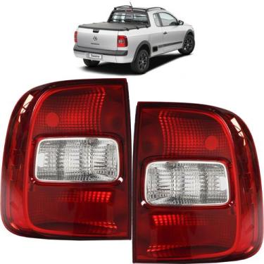 Imagem de PAR Lanterna Traseira Saveiro G5 2008 2009 2010 2011 2012 CRISTAL - Pr