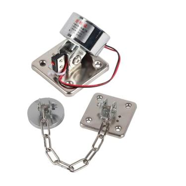 Imagem de Suporte magnético para porta corta-fogo QANYEGN, suporte magnético para porta corta-fogo de aço inoxidável, suporte para porta de chão com força de sucção 50KG para casa e (DC24V)