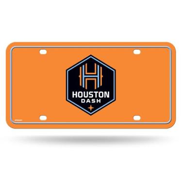 Imagem de Rico Industries NWSL Houston Dash Metal Auto Tag 15.2 cm x 30.5 cm - Ótimo para caminhão/carro/SUV