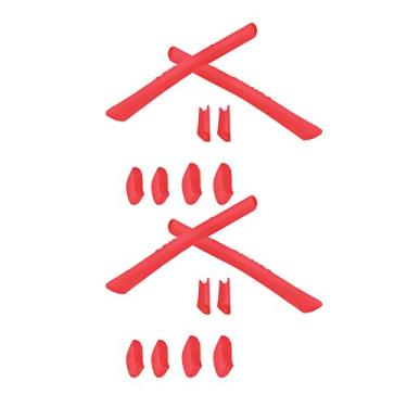 Imagem de SmartVLT 2 pares de meias de substituição vermelhas e kits de nariz para Oakley Half Jacket XLJ