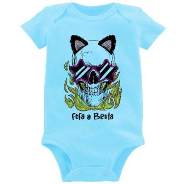 Imagem de Body Bebê Fofa & Bruta - Foca na Moda, Azul bebê, GG