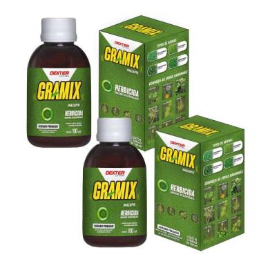 Imagem de Kit 2 Gramix Original 100ml Seletivo Eficaz Gramado Jardim - Dexter La
