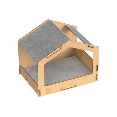 Imagem de Casinha Gato Cachorro Arranhador Pet Luxo Colchão Casa Cama - Ricapet,