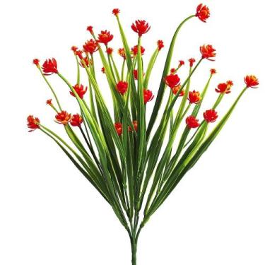 Imagem de Buquê Artificial Flores do Campo X5 Decorativo - Grillo, Branco; 
