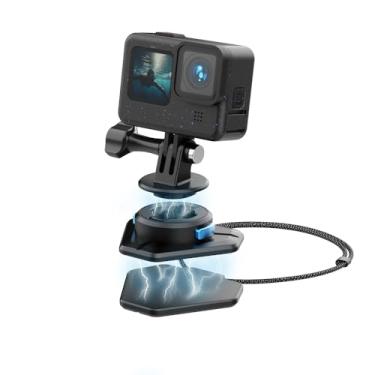 Imagem de SUREWO Suporte magnético de liberação rápida no peito, suporte magnético para selfie com alça de pescoço compatível com Go Pro Hero 13/12/11/10/9/8/7/6, DJI Osmo Action 5 pro/4/3/2 e mais