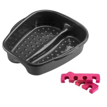 Imagem de Kit Bacia para Pés + Separador de Dedos Pedicure Salão de Beleza Multi