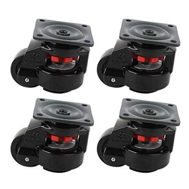 Imagem de VOMEKO 4PCS Nível de ajuste lançador, roda e lançador para bancada de trabalho, GD -80F de serviço industrial pesado rolo rodas rodas de rodas