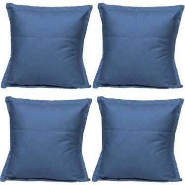 Imagem de Kit 4 Almofadas Cheias para sofá Sala Quarto decorativa 42,5x42,5 Sued