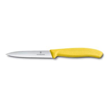 Imagem de Faca Victorinox Swiss Classic - Lâmina Serrilhada - 10 cm - Amarela - 6.7736. L8