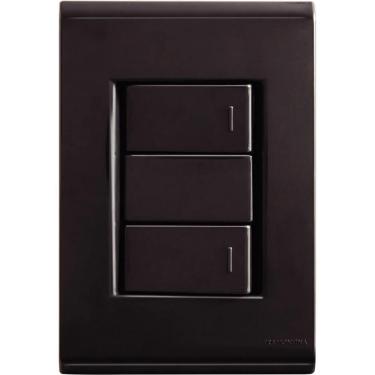 Imagem de Interruptor 2 teclas paralelo liz grafite tramontina