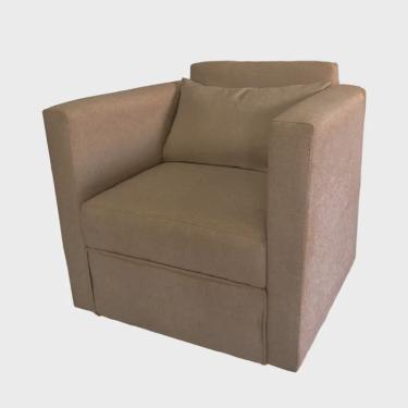 Imagem de Poltrona florida suede chocolate - pronta entrega / sofá - salão - TV - chesterfield