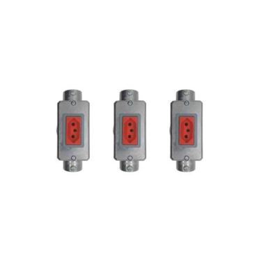 Imagem de 3 Kit Condulete 3/4 Placa 1 Posto e Mod Tomada Tramontina