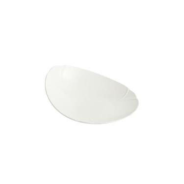 Imagem de Prato de cerâmica de pétala doméstica, placa oval irregular simples criativa - 23 cm