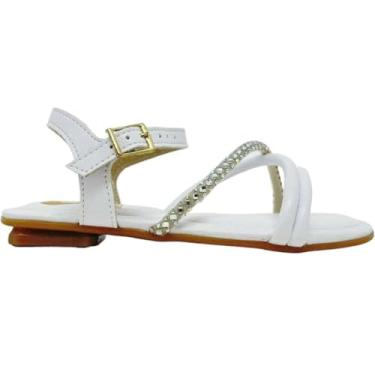 Imagem de Sandália Rasteira Infantil Menina Casual Dia a Dia com Pedraria Molekinha 2354.102