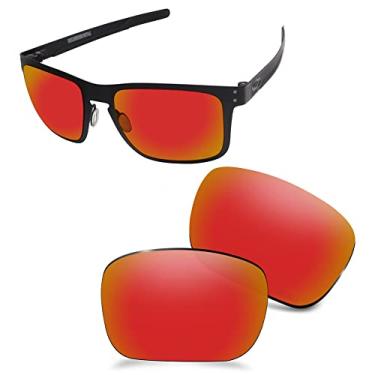 Imagem de AOZAN Lentes de reposição polarizadas ANSI Z87.1 para óculos de sol Oakley Holbrook Metal OO4123 - Electric Crimson