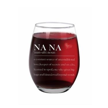 Imagem de Jogskeor Taça de vinho Nana Definition 425 g, presentes de Dia das Mães para Nana Grandma, presentes de Natal
