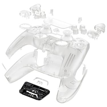 Imagem de eXtremeRate Luna redesenhado conjunto completo botões touchpad capa compatível com controle ps5 BDM-030 040 050, brilha no escuro - capa de substituição verde superior inferior compatível com controle